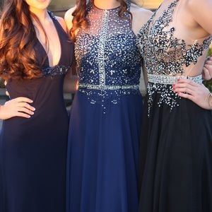 Size 4 Navy Blue Prom dress Sherri hill style
